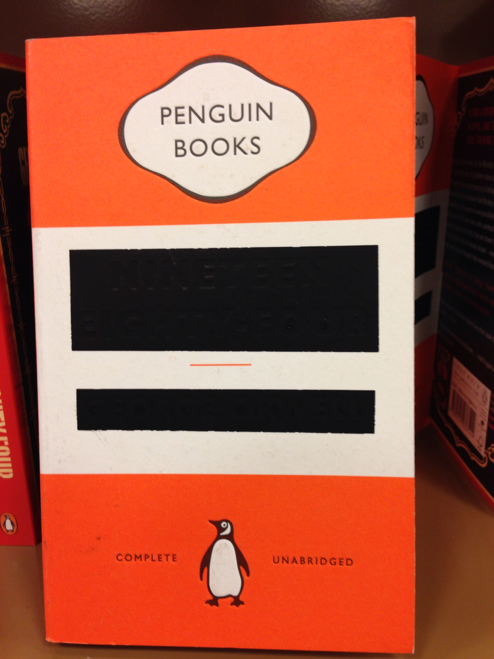 Penguin Books 1984 cover showing distinctive Penguin design